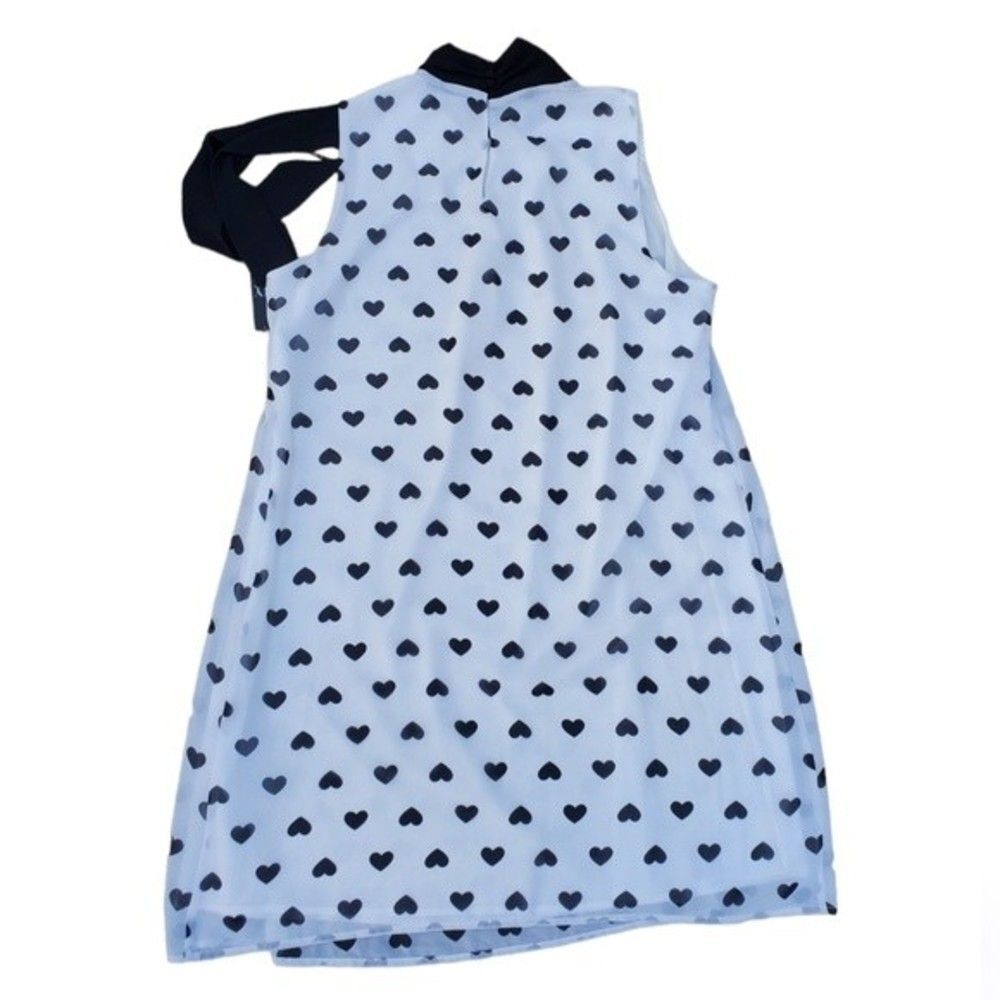 NWT New York & Company White and Black Hearts Women's Shift Dress - Picture 6 of 16